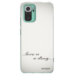 Átlátszó szilikon tok az alábbi mobiltelefonokra Xiaomi Redmi Note 10 Pro - Love is a drug
