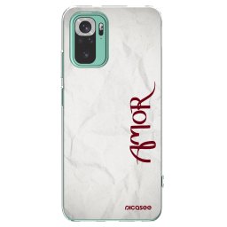 Átlátszó szilikon tok az alábbi mobiltelefonokra Xiaomi Redmi Note 10 Pro - Amor