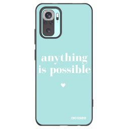 Fekete szilikon tok az alábbi mobiltelefonokra Xiaomi Redmi Note 10 Pro - Anything is possible