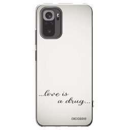 Átlátszó szilikon tok az alábbi mobiltelefonokra Xiaomi Redmi Note 10S - Love is a drug