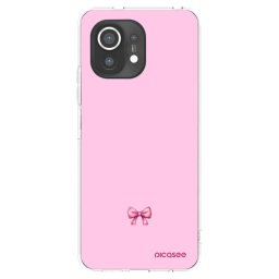 Átlátszó szilikon tok az alábbi mobiltelefonokra Xiaomi Mi 11 - Blush bow