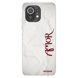 Átlátszó szilikon tok az alábbi mobiltelefonokra Xiaomi Mi 11 - Amor