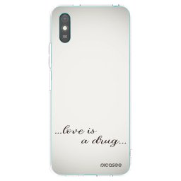Átlátszó szilikon tok az alábbi mobiltelefonokra Xiaomi Redmi 9AT - Love is a drug