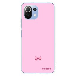 Átlátszó szilikon tok az alábbi mobiltelefonokra Xiaomi Mi 11 Lite - Blush bow