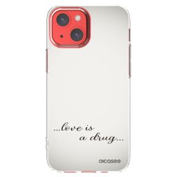 Átlátszó szilikon tok az alábbi mobiltelefonokra Apple iPhone 13 mini - Love is a drug