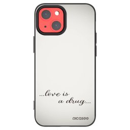 Fekete szilikon tok az alábbi mobiltelefonokra Apple iPhone 13 mini - Love is a drug