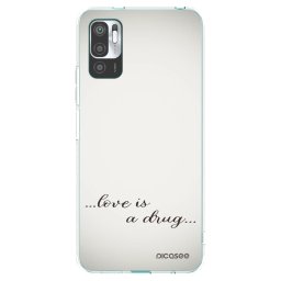 Átlátszó szilikon tok az alábbi mobiltelefonokra Xiaomi Redmi Note 10 5G - Love is a drug