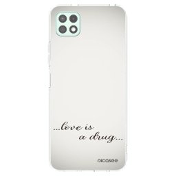 Átlátszó szilikon tok az alábbi mobiltelefonokra Samsung Galaxy A22 A226B 5G - Love is a drug
