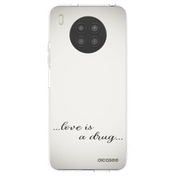 Átlátszó szilikon tok az alábbi mobiltelefonokra Huawei Nova 8i - Love is a drug
