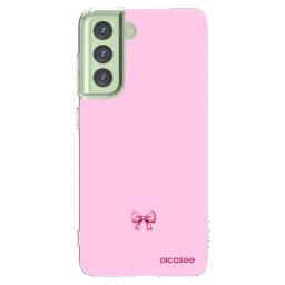 Átlátszó szilikon tok az alábbi mobiltelefonokra Samsung Galaxy S21 FE 5G - Blush bow