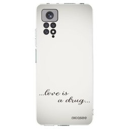 Átlátszó szilikon tok az alábbi mobiltelefonokra Xiaomi Redmi Note 11S 4G - Love is a drug