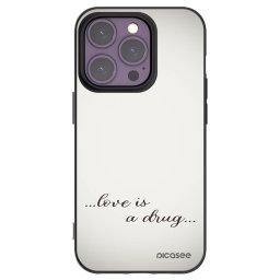 Fekete szilikon tok az alábbi mobiltelefonokra Apple iPhone 14 Pro - Love is a drug