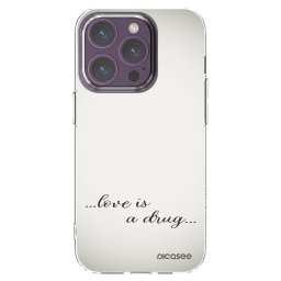Átlátszó szilikon tok az alábbi mobiltelefonokra Apple iPhone 14 Pro - Love is a drug