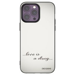 Fekete szilikon tok az alábbi mobiltelefonokra Apple iPhone 14 Pro Max - Love is a drug