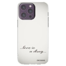 Átlátszó szilikon tok az alábbi mobiltelefonokra Apple iPhone 14 Pro Max - Love is a drug
