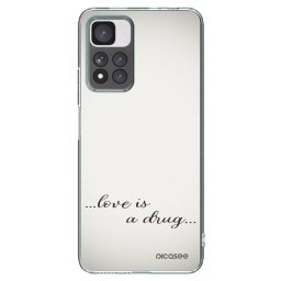 Átlátszó szilikon tok az alábbi mobiltelefonokra Xiaomi Redmi Note 11 Pro+ 5G - Love is a drug