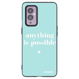 Fekete szilikon tok az alábbi mobiltelefonokra OnePlus 9 - Anything is possible