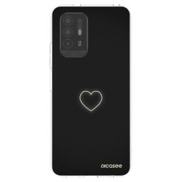 Átlátszó szilikon tok az alábbi mobiltelefonokra OPPO A94 5G - Heart