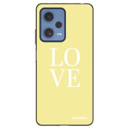 Fekete szilikon tok az alábbi mobiltelefonokra Xiaomi Redmi Note 12 Pro 5G - Love