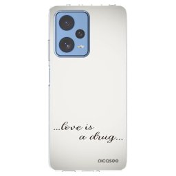 Átlátszó szilikon tok az alábbi mobiltelefonokra Xiaomi Redmi Note 12 Pro 5G - Love is a drug