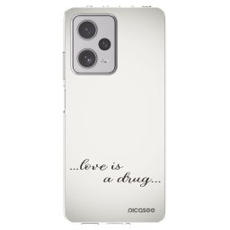 Átlátszó szilikon tok az alábbi mobiltelefonokra Xiaomi Redmi Note 12 Pro+ 5G - Love is a drug
