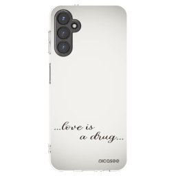Átlátszó szilikon tok az alábbi mobiltelefonokra Samsung Galaxy A14 4G A145R - Love is a drug