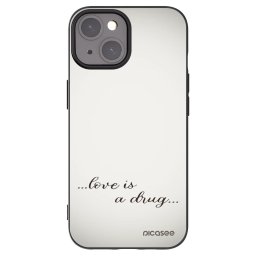 Fekete szilikon tok az alábbi mobiltelefonokra Apple iPhone 15 - Love is a drug