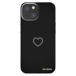 Átlátszó szilikon tok az alábbi mobiltelefonokra Apple iPhone 15 - Heart