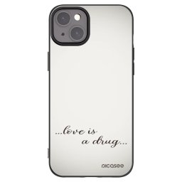 Fekete szilikon tok az alábbi mobiltelefonokra Apple iPhone 15 Plus - Love is a drug