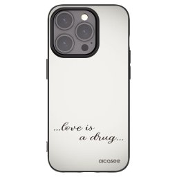 Fekete szilikon tok az alábbi mobiltelefonokra Apple iPhone 15 Pro - Love is a drug