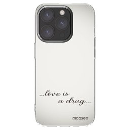 Átlátszó szilikon tok az alábbi mobiltelefonokra Apple iPhone 15 Pro - Love is a drug