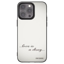 Fekete szilikon tok az alábbi mobiltelefonokra Apple iPhone 15 Pro Max - Love is a drug