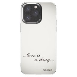 Átlátszó szilikon tok az alábbi mobiltelefonokra Apple iPhone 15 Pro Max - Love is a drug