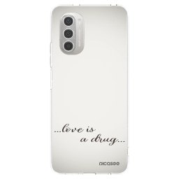 Átlátszó szilikon tok az alábbi mobiltelefonokra Motorola Moto G51 - Love is a drug