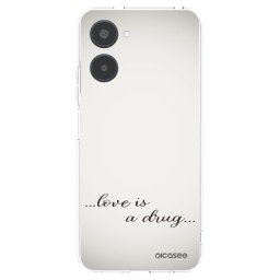 Átlátszó szilikon tok az alábbi mobiltelefonokra Realme 10 4G - Love is a drug