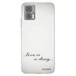 Átlátszó szilikon tok az alábbi mobiltelefonokra Motorola Edge 30 Neo - Love is a drug