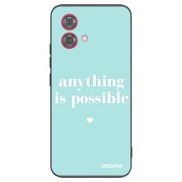 Fekete szilikon tok az alábbi mobiltelefonokra Motorola Moto G84 5G - Anything is possible