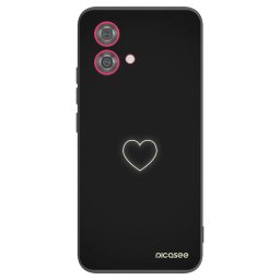 Fekete szilikon tok az alábbi mobiltelefonokra Motorola Moto G84 5G - Heart