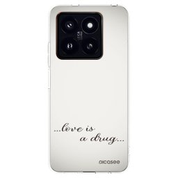 Átlátszó szilikon tok az alábbi mobiltelefonokra Xiaomi 14 Pro - Love is a drug