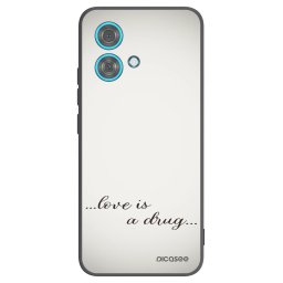 Fekete szilikon tok az alábbi mobiltelefonokra Motorola Edge 40 Neo - Love is a drug