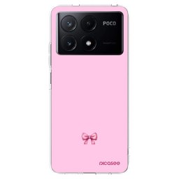 Átlátszó szilikon tok az alábbi mobiltelefonokra Xiaomi Poco X6 Pro - Blush bow