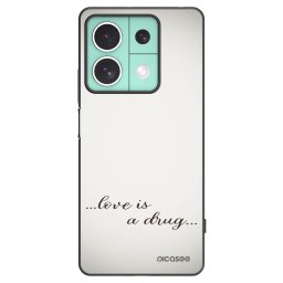 Fekete szilikon tok az alábbi mobiltelefonokra Xiaomi Redmi Note 13 5G - Love is a drug