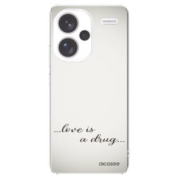 Átlátszó szilikon tok az alábbi mobiltelefonokra Xiaomi Redmi Note 13 Pro+ 5G - Love is a drug