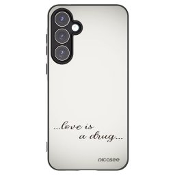 Fekete szilikon tok az alábbi mobiltelefonokra Samsung Galaxy A55 5G A556B - Love is a drug