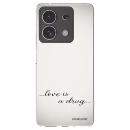 Átlátszó szilikon tok az alábbi mobiltelefonokra Xiaomi Redmi Note 13 4G - Love is a drug