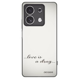 Fekete szilikon tok az alábbi mobiltelefonokra Xiaomi Redmi Note 13 4G - Love is a drug