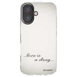 Átlátszó szilikon tok az alábbi mobiltelefonokra Apple iPhone 16 - Love is a drug