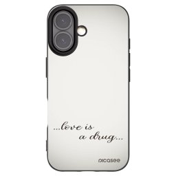 Fekete szilikon tok az alábbi mobiltelefonokra Apple iPhone 16 - Love is a drug