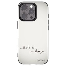 Fekete szilikon tok az alábbi mobiltelefonokra Apple iPhone 16 Pro - Love is a drug