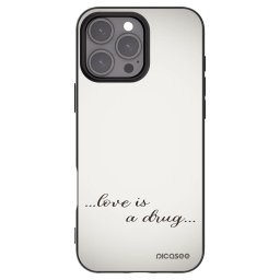 Fekete szilikon tok az alábbi mobiltelefonokra Apple iPhone 16 Pro Max - Love is a drug